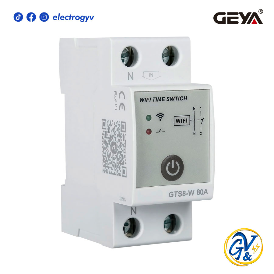 GTS8-W2P INTERRUPTOR DE TEMPORIZADOR 80A WIFI GTS8-W 2P // GEYA - Imagen 1