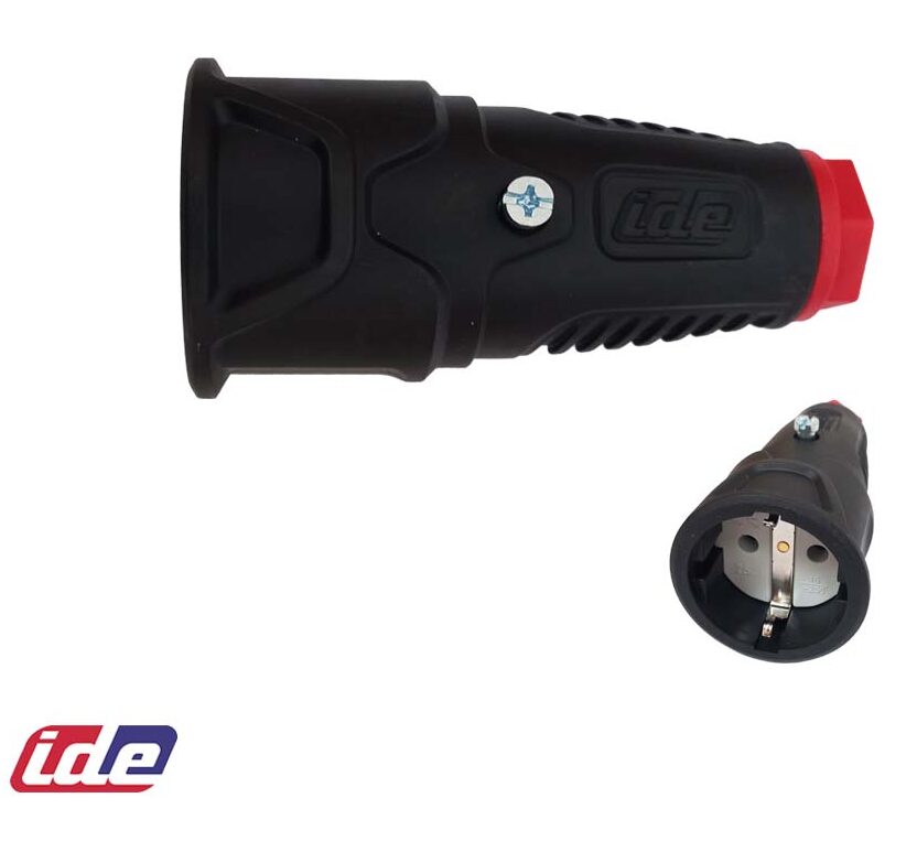 125 TOMA AEREA TIPO SHUKO 2P+T 16A 250V LIBRE DE HALOGENO IP20 - Imagen 1