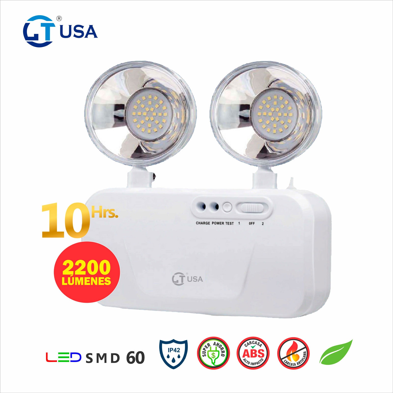 LT-6060 luces de emergencia 10 HORAS SMD 60 LED 30W / 25000 HORAS 6500-7500 LT USA LT-6060 - Imagen 1